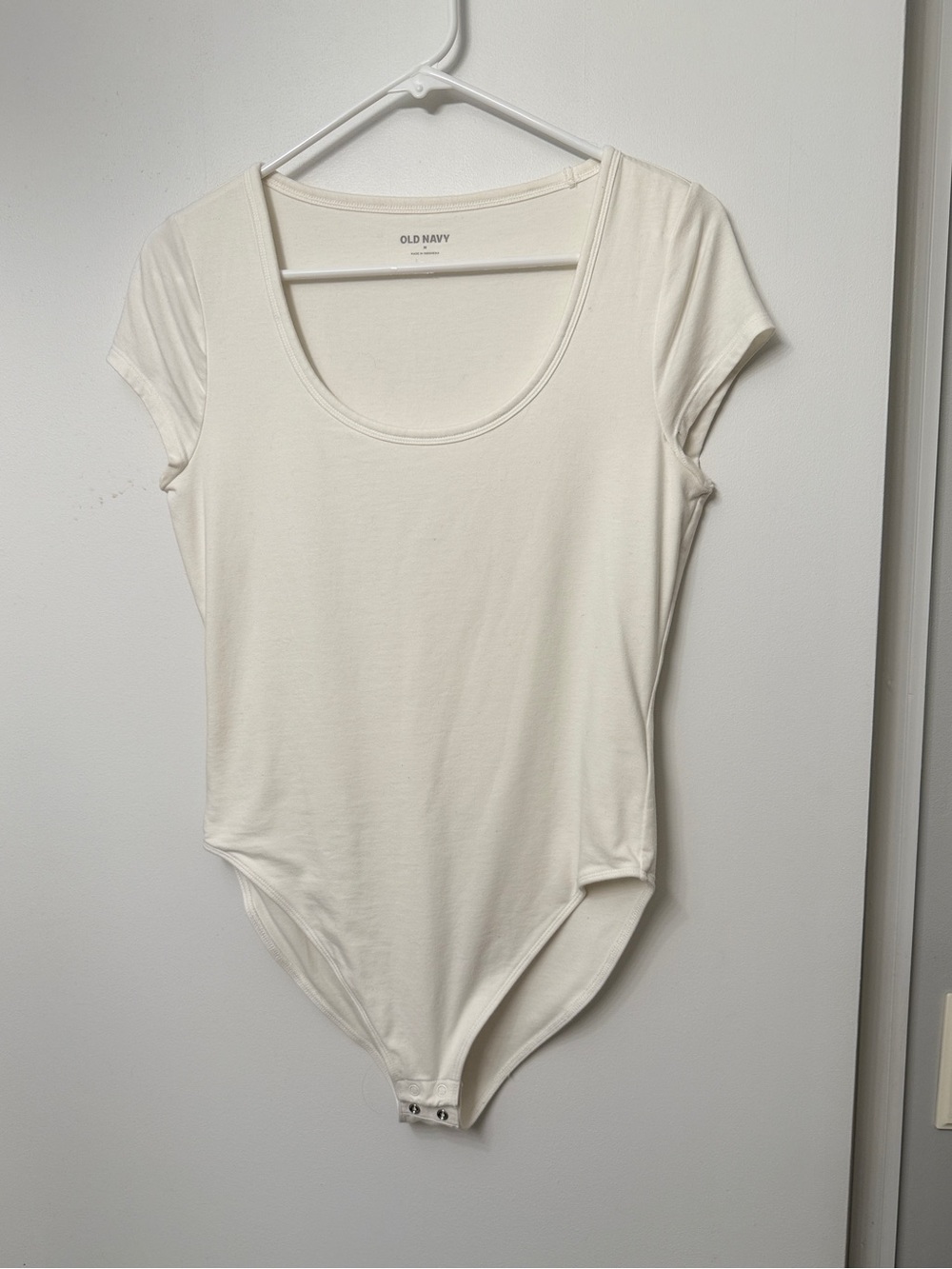 Old Navy Women's Cream Bodysuit Top